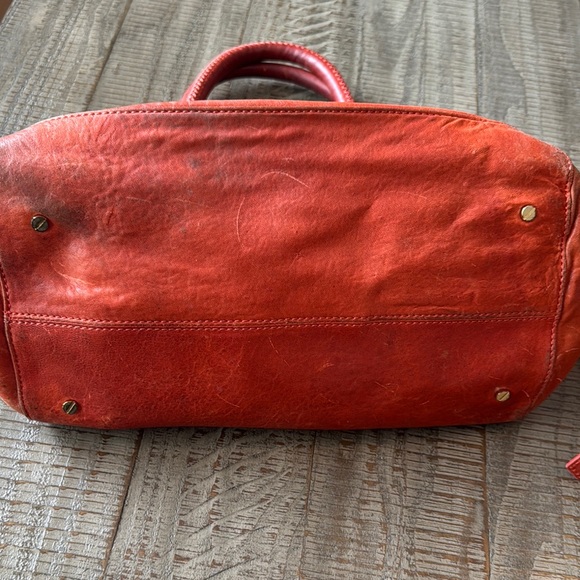 Tory Burch Orange Leather Handbag and Wallet Set - Picture 8 of 12